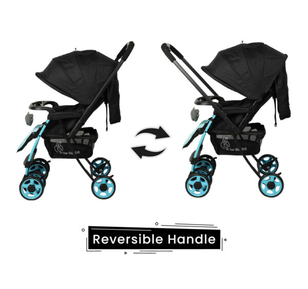 R for Rabbit Poppins Plus An Ideal Pram For Moms - Blue & Black-32666