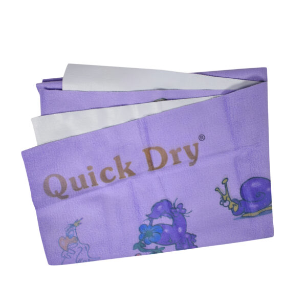 Quick Dry Printed Waterproof Bed Protector Sheet - Purple - Small-6393