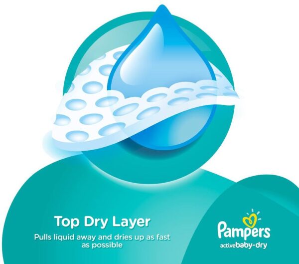 Pampers Active Baby Dry Diapers, 9-16kg, Value Pack - Size 4, 56 Count (Dubai)-8121