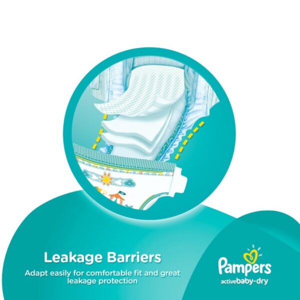 Pampers Active Baby Dry Diapers, 9-16kg, Value Pack - Size 4, 56 Count (Dubai)-8119