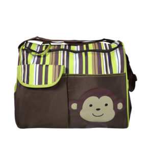 Diaper Bag (Mother Bag) With Free Changing Sheet - Brown-7688