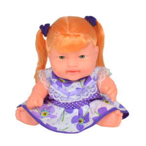 Baby Show-peace & Playing Doll (Golden Hairs) - Blue/White-0