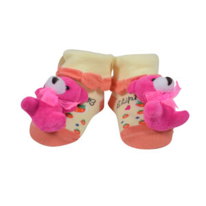 Baby Fancy Cartoon Face Socks cum Shoes - Multi Color-7692