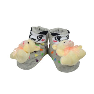 Baby Fancy Cartoon Face Socks cum Shoes - Multi Color-7697