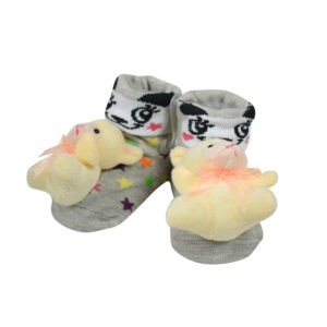 Baby Fancy Cartoon Face Socks cum Shoes - Multi Color-7699