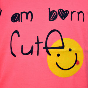 I"m Born Cute Quotes Kids Trendy Vest - Pink-7553