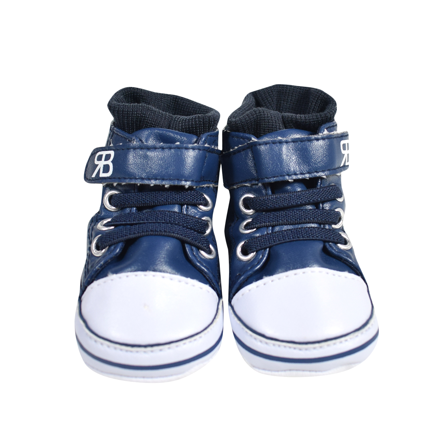 navy blue baby booties