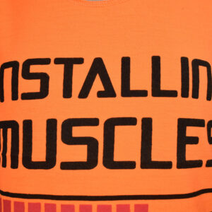 Installing Muscles Quotes Kids Trendy Vest - Orange-7569