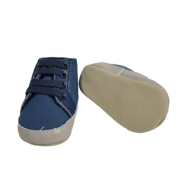 Baby Lases Soft Shoes/Booties - Navy-7610