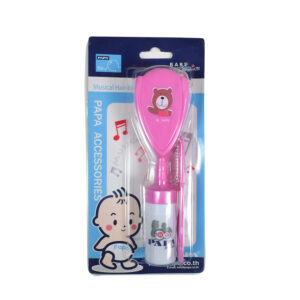 Papa Baby Musical Hair-Brush & Comb Set 0M+ - Pink-0