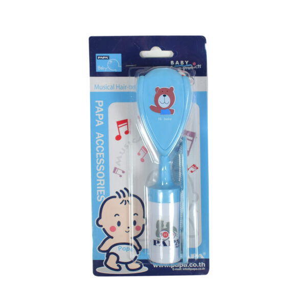 Papa Baby Musical Hair-Brush & Comb Set 0M+ - Blue-0