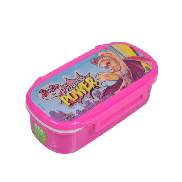 Barbie Princess Lunch Box With Spoon & Fork - Pink-8346