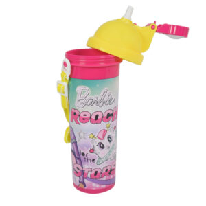 Barbie Reach Straw Water Bottle - Red/Blue-8401