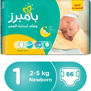 Pampers New Baby 1 Diapers New Born (2-5 Kg) - 66 Pcs-0