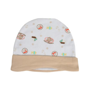 Simple New Born Summer Cap Pack of 3 - Grey, Peach-7285