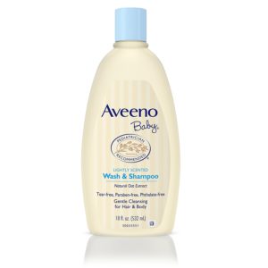 Aveeno Baby Wash & Shampoo For Hair & Body, Tear-Free - 532 ml-0