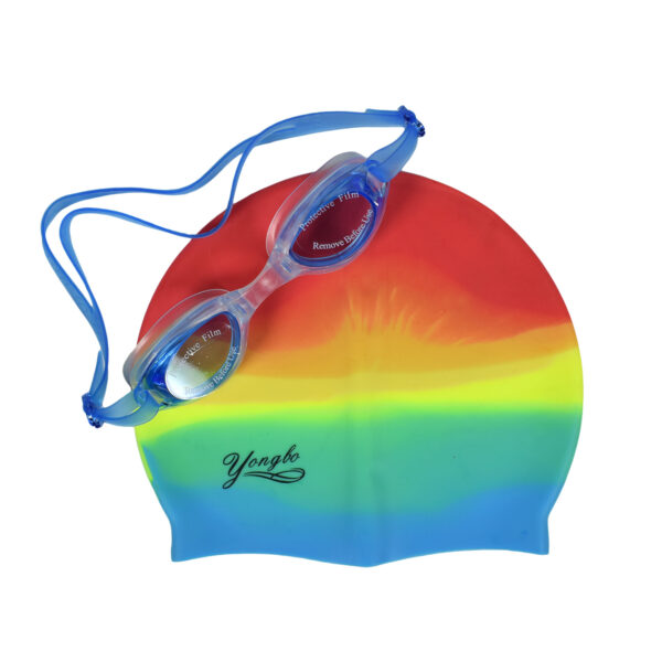 Yongbo Swimming Cap With Goggles - Multicolor-0