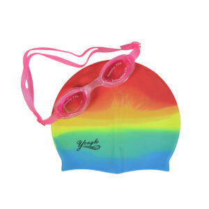 Yongbo Swimming Cap With Goggles - Multicolor-9495