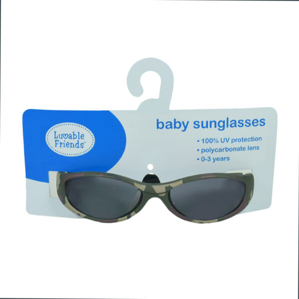 Luvable Friends 100% UV Protection Baby Sunglasses - Army Shade-9559