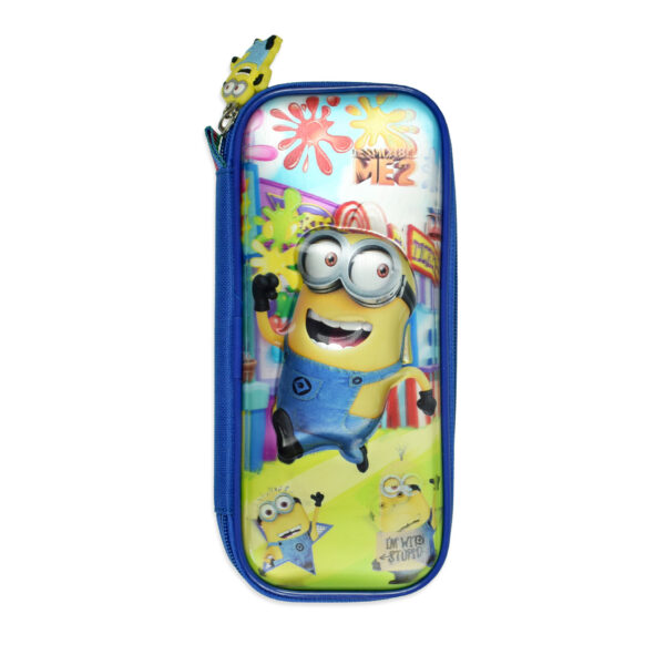 Minions Zipped Pancil Box - Blue-0