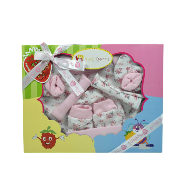 Mini Berry 6 Peaces Baby Gift Set - Pink-0