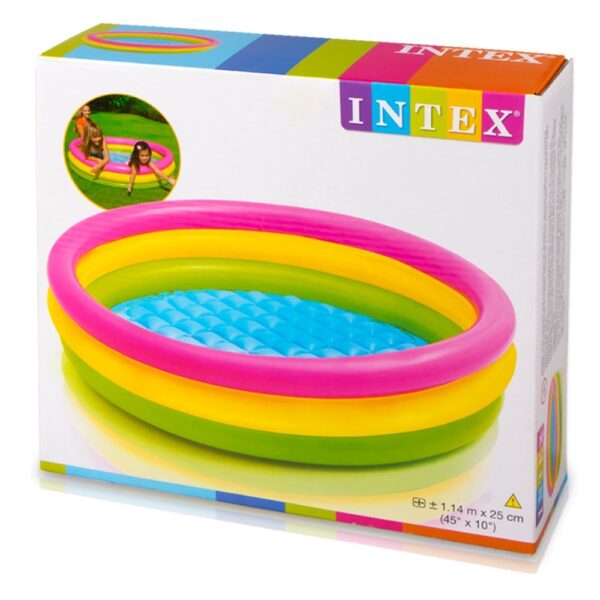 Intex Sunset Glow Inflatable Baby Pool (45 Inch) - Multi Color-8992