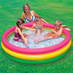 Intex Sunset Glow Inflatable Baby Pool (45 Inch) - Multi Color-8989