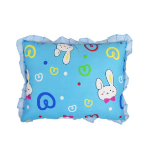 Bunny Print Baby Pillow - Blue-0