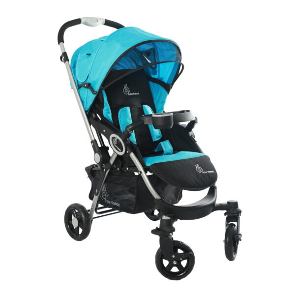 R for Rabbit Travel System - Chocolate Ride - Baby Stroller/Pram + Infant Car seat (Blue Black)-9404