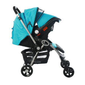 R for Rabbit Travel System - Chocolate Ride - Baby Stroller/Pram + Infant Car seat (Blue Black)-9403