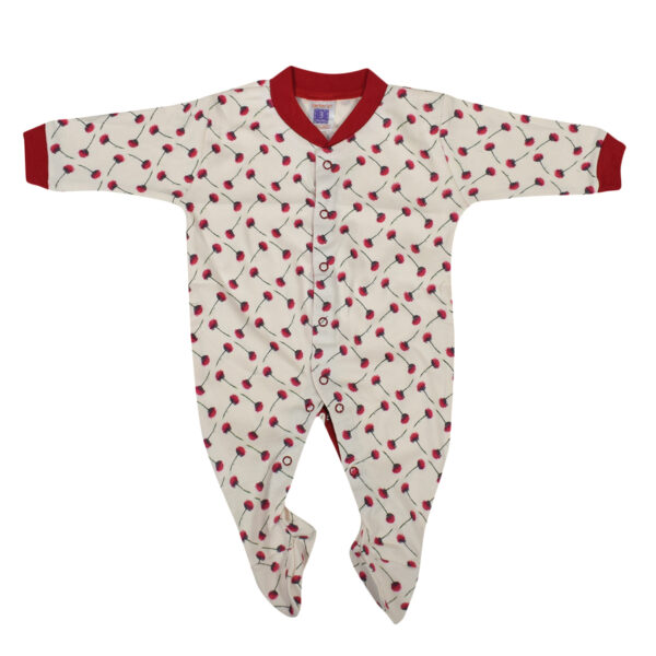 Carters Full Sleeves Footed Romper Pack Of 3 - Red Shade-9964