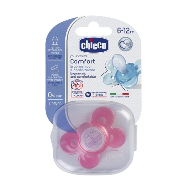 Chicco Physio Comfort Soother (Stage 2) - Pink-9309