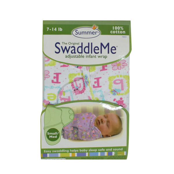 Summer Baby Swaddle Adjustable Infant Wrap - Pink/White-9895