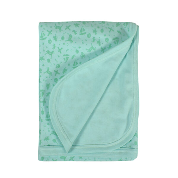 Baby Wraping Sheet Printed (Aqua) - 80x80-0