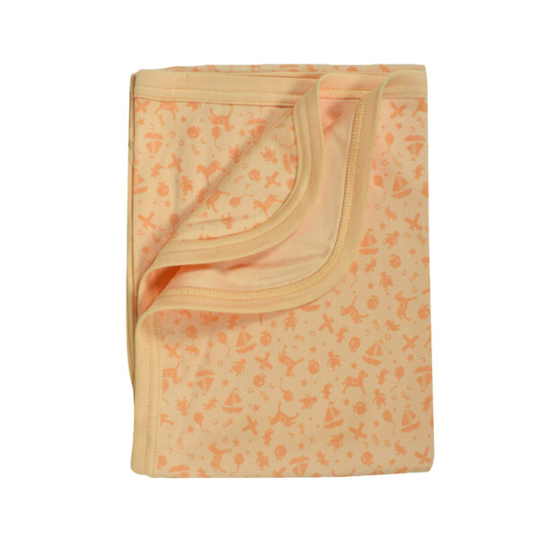 Baby Wraping Sheet Printed (Orange) - 80x80-0