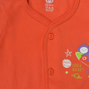 Zero Pack Of T-Shirt With Diaper Pant - Orange-8720