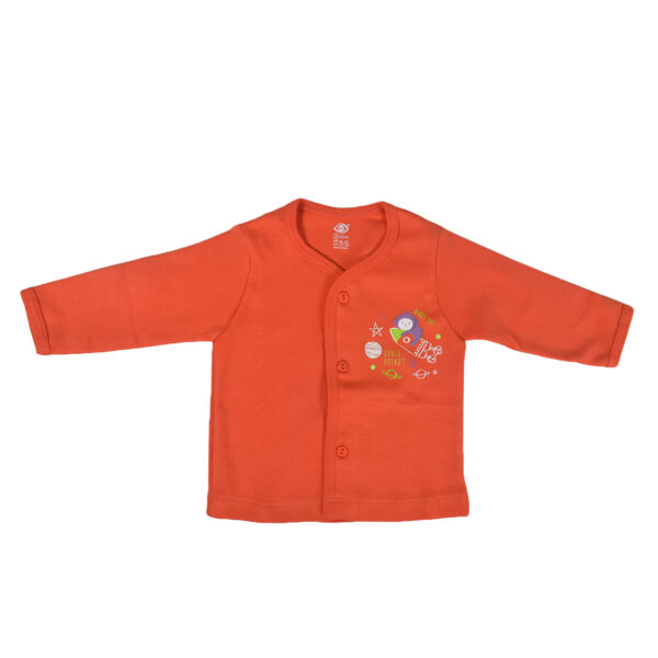 Zero Pack Of T-Shirt With Diaper Pant - Orange-8719