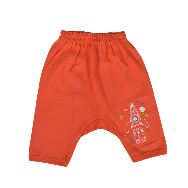 Zero Pack Of T-Shirt With Diaper Pant - Orange-8718