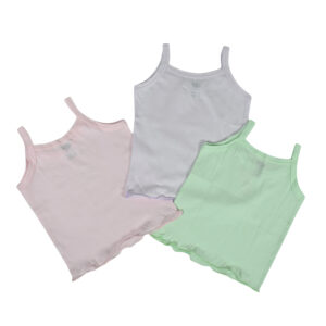 Girls Multicolor Slip Vest - Pack Of 3-8751