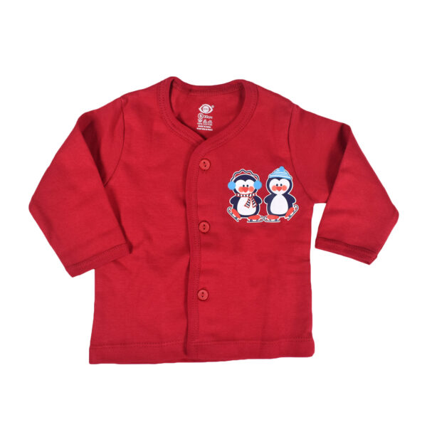 Baby Set Of T-Shirt With Diaper Pant - Red-8774