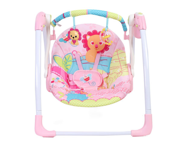 Mastela Deluxe Portable Swing Bird Print - Pink-11105