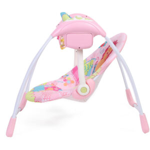 Mastela Deluxe Portable Swing Bird Print - Pink-11101