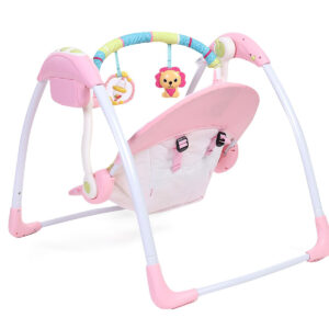 Mastela Deluxe Portable Swing Bird Print - Pink-11103