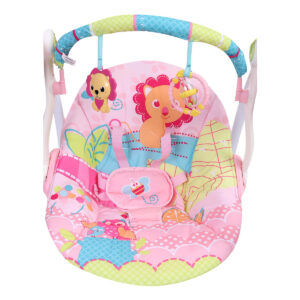 Mastela Deluxe Portable Swing Bird Print - Pink-11109