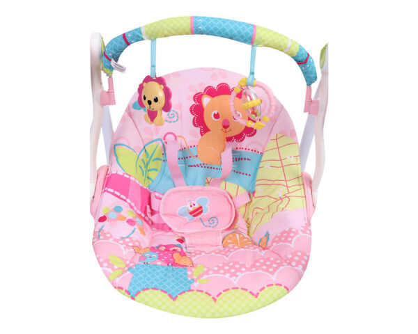 Mastela Deluxe Portable Swing Bird Print - Pink-11109