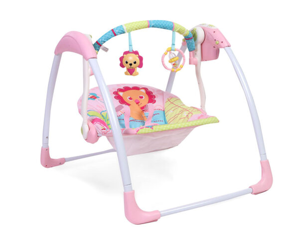 Mastela Deluxe Portable Swing Bird Print - Pink-11102