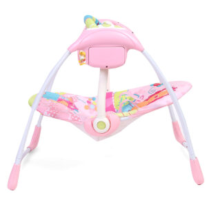 Mastela Deluxe Portable Swing Bird Print - Pink-11107