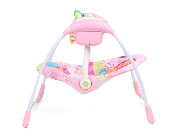 Mastela Deluxe Portable Swing Bird Print - Pink-11107