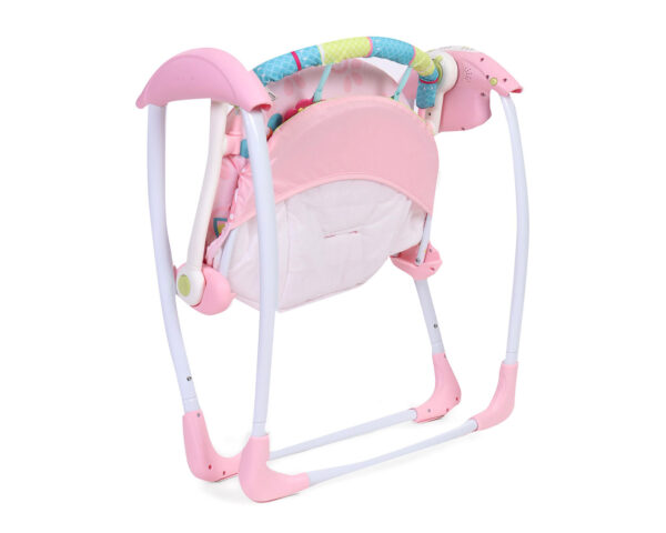 Mastela Deluxe Portable Swing Bird Print - Pink-11110