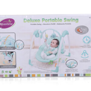 Mastela Deluxe Portable Swing - Aqua Blue-11115